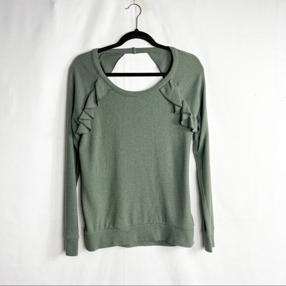CHASER Love Ruffle Knit Pullover in Small - Picture 2 of 8
